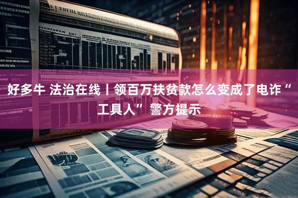 好多牛 法治在线丨领百万扶贫款怎么变成了电诈“工具人” 警方提示